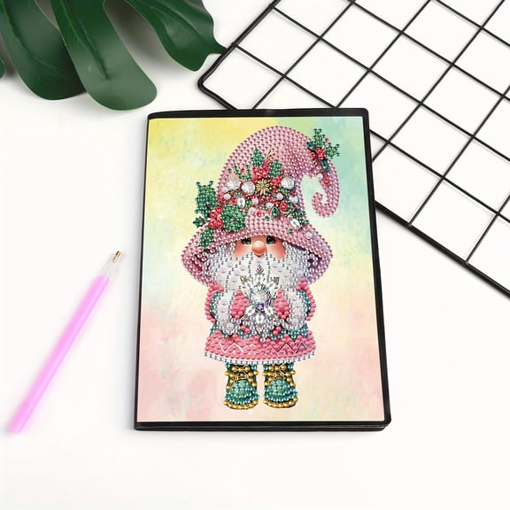 Diamond Painting Kit Notebook, Dwarf DIY Art Craft Kit, A5 Perfect Creative Gift, Diamond Decoration, Suitable for Painting, Writing, and Notebook Use