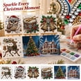 thumbnail image 1 of Diamond Painting Kit with Square Drill Gems, Christmas Theme Diamond Art for Adults Relaxation Stress Relief, Festive Holiday Home Wall Decor DIY Craft Kit 1 Pack, 1 of 7