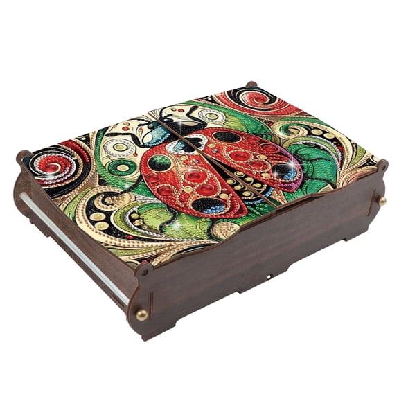 Diamond Painting Kit Storage Box Beautiful Insect DIY Multi-Purpose Craft Storage Box Ideal for Home Offices and Holiday Gifts