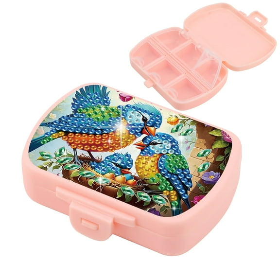 Diamond Painting Kit Storage Box, Bird Design Creative Craft Box for Small Item Organization Multifunctional Gift for Craft Enthusiasts