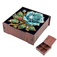 thumbnail image 1 of Diamond Painting Kit Storage Box, Blue Rose 5D DIY Flip-Top Multi-Compartment Organizer for Storing Items, Handmade Creative Gift, 1 of 1