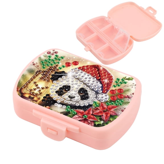 Diamond Painting Kit Storage Box, Christmas Bear Creative Craft Box for Small Item Storage Multifunctional Gift for Craft Enthusiasts
