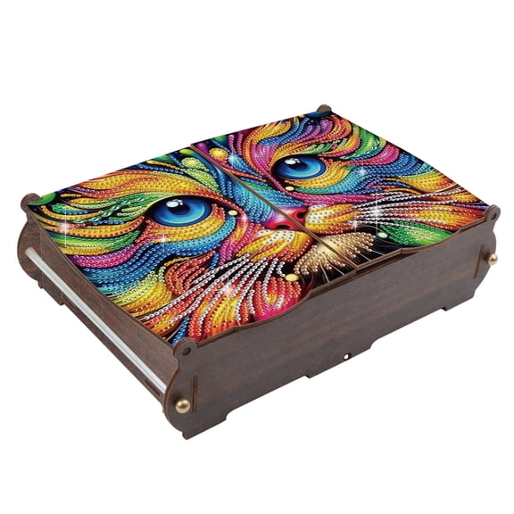 Diamond Painting Kit Storage Box, Colorful Owl DIY Multifunctional Craft Storage Box, Ideal for Home Office Holiday Gifts