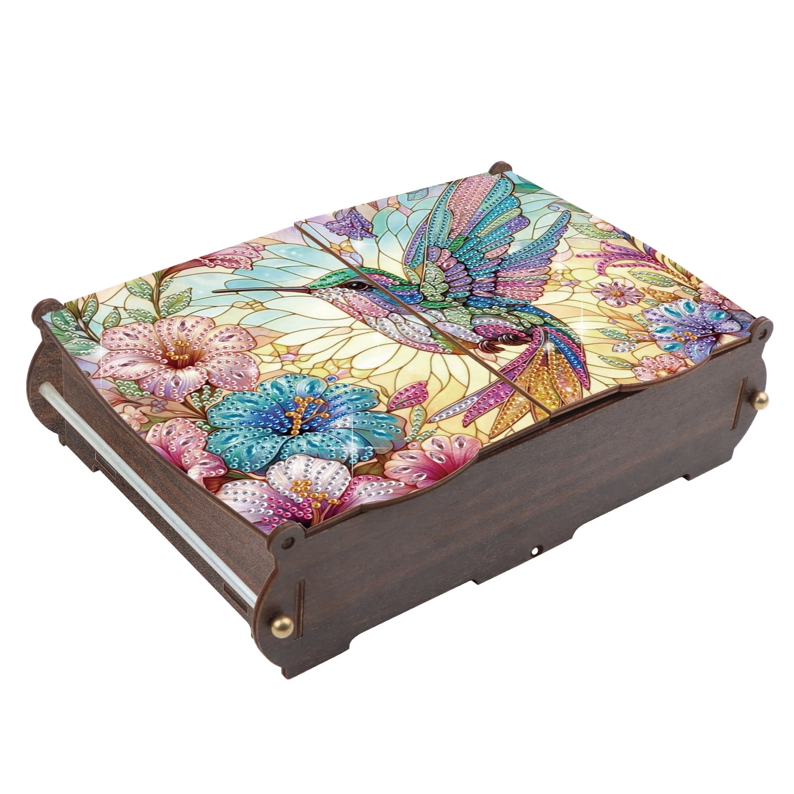 Diamond Painting Kit Storage Box Flower and Bird DIY Multi-Purpose Craft Storage Box Ideal for Home Offices and Holiday Gifts