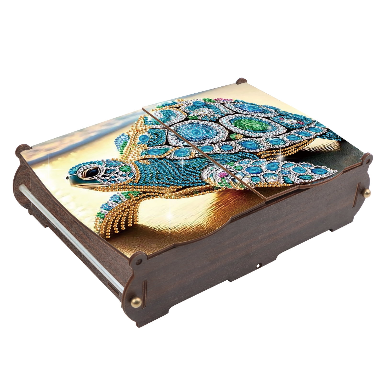 Diamond Painting Kit Storage Box, Turtle Shaped DIY Multi Purpose Craft Storage Box, Ideal for Home Offices and Holiday Gifts