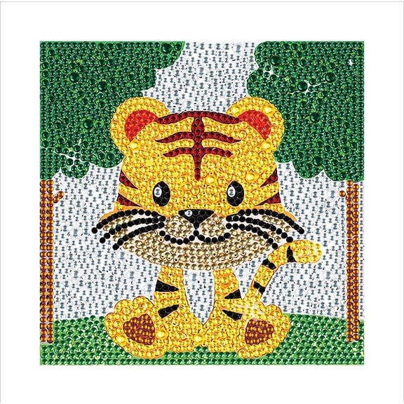 Diamond Painting Kit, Tiger 5D Diamond Painting Starter Set, Easy and Fun DIY Craft Kit, Perfect for Beginners' Creative Art Activities 7.09 x 7.09 in