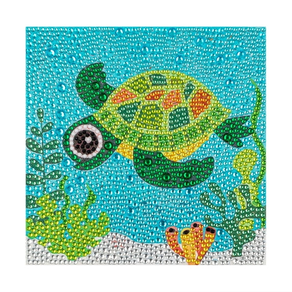 Diamond Painting Kit, Turtle 5D Diamond Painting Starter Set, Easy and Fun DIY Craft Kit, Perfect for Beginners' Creative Art Activities 7.09 x 7.09 in