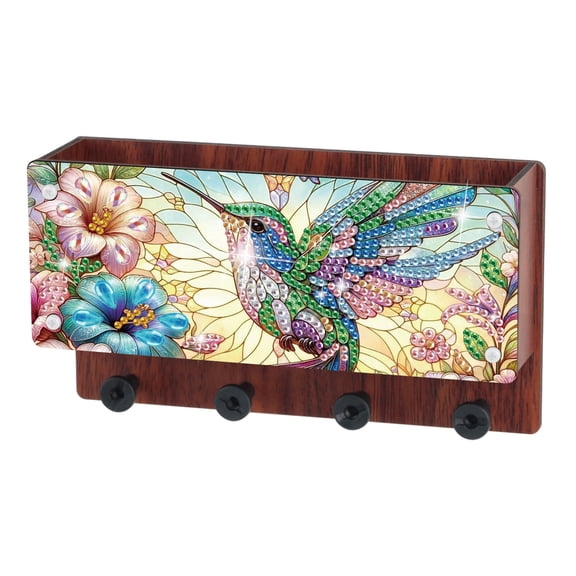 Diamond Painting Kit Wall Storage Rack Bird-themed DIY Creative Craft Gift Organises Small Items Suitable for Living Rooms and Offices