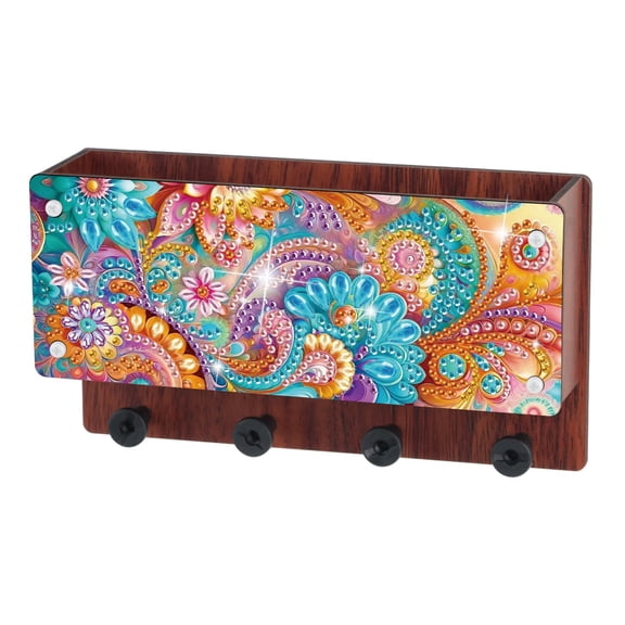 Diamond Painting Kit Wall Storage Rack Vibrant Floral DIY Creative Craft Gift Organises Small Items Suitable for Living Rooms and Offices
