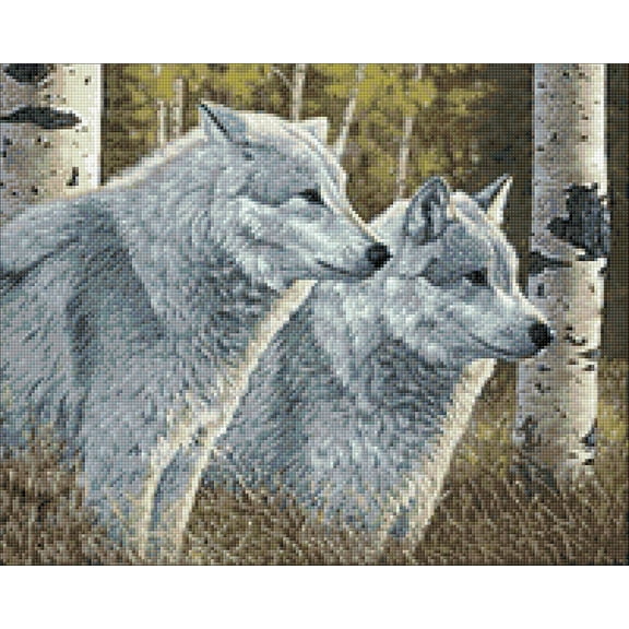 Diamond Painting Kit Wolves Crafting Spark 14.9 x 18.9 in CS2570 Diamond Art