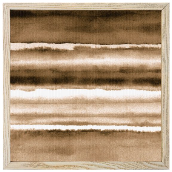 Diamond Painting Kits Abstract Waves 5D Diamond Painting Dots Gem Craft Framed Canvas Stripes Watercolor Ombre Brown Full Drill Diamond Art Paintings for Living Room Wall Decor 12x12 Inch