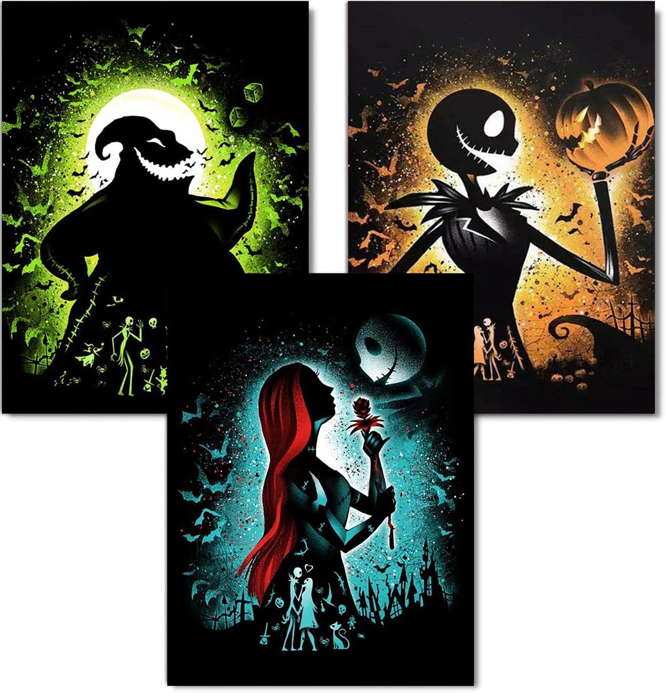 DOMROM Gothic Doll Diamond Painting Kit For Adults - 5D Full Drill 12x16 Inch Scary Art