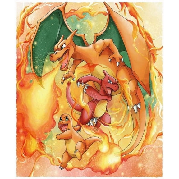 Diamond Painting Kits for Adults 5D DIY Round Diamond Number Kits with Full Drill Large Size 12x16 Inch Digimon Adventure Diamond Embroidery Paintings for Home, Office, Wall Decor