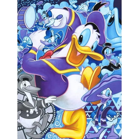 Diamond Painting Kits for Adults,5D Donald Duck Diamond Art Kits for Adults Beginner Gem Art Full Drill Diamond Dots Art for Adults Home Wall Decor Gifts 12x16inch