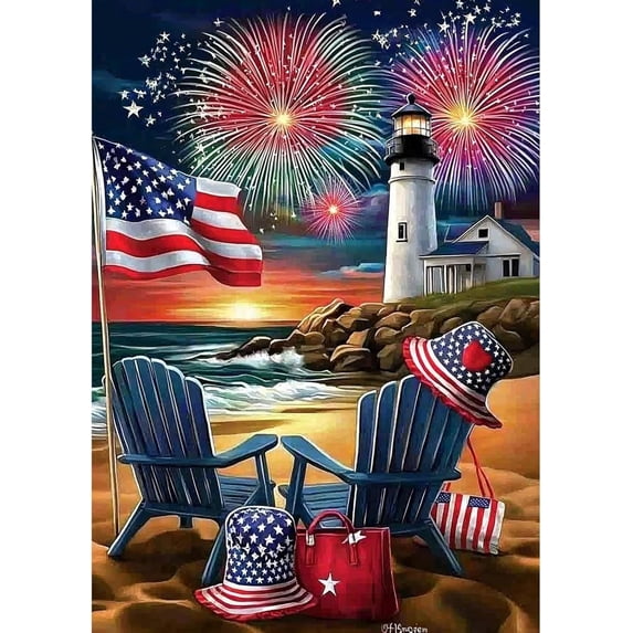 Diamond Painting Kits for Adults, Beach 5D Diamond Art Kits for Beginners DIY Full Drill Diamonds Painting Pictures, Diamond Gem Art Painting Crafts Home Wall Decor 12x16inch