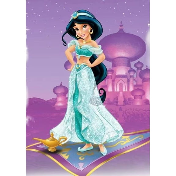 Diamond Painting Kits for Adults&Beginners DIY 5D Diamond Art Paint with Round Diamonds Full Drill Jasmine Gem Art Painting Kit for Home Wall Decor Gifts(12x16inch)