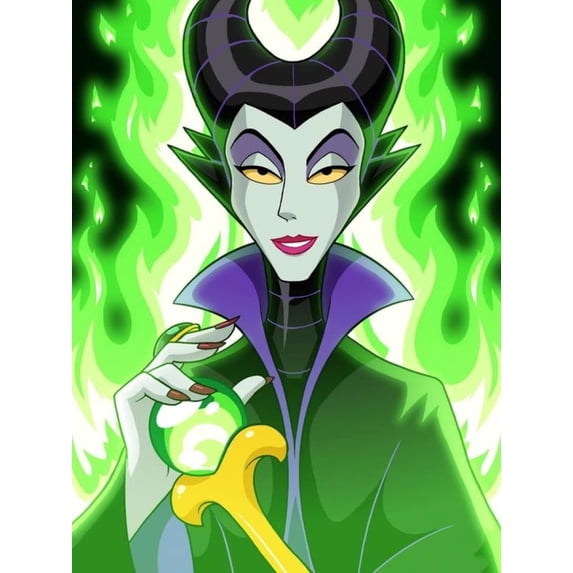 Diamond Painting Kits for Adults&Beginners DIY 5D Diamond Art Paint with Round Diamonds Full Drill Maleficent Gem Art Painting Kit for Home Wall Decor Gifts(12x16inch)