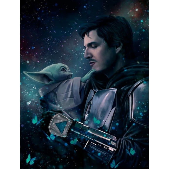 Diamond Painting Kits for Adults&Beginners DIY 5D Diamond Art Paint with Round Diamonds Full Drill Master Yoda Gem Art Painting Kit for Home Wall Decor Gifts(12x16inch)