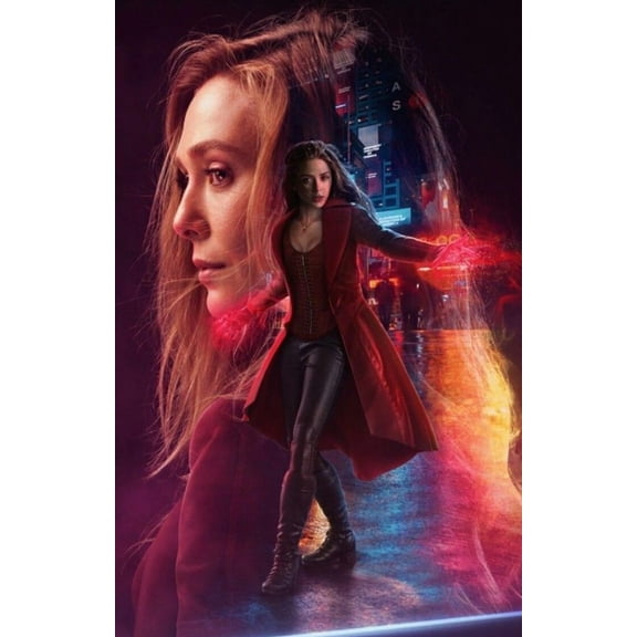 Diamond Painting Kits for Adults Cartoon Beginners Round Full Drill 5D DIY Diamond Art Kits Scarlet Witch Picture Art for Home Wall Decor Gift 12x16 inch