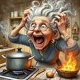 thumbnail image 1 of Diamond Painting Kits for Adults Charming Grandma Cooking Scene Full Drill DIY Diamond Art for Adults Beginners Picture Art Crystal Painting for Home Wall Decor, 1 of 6