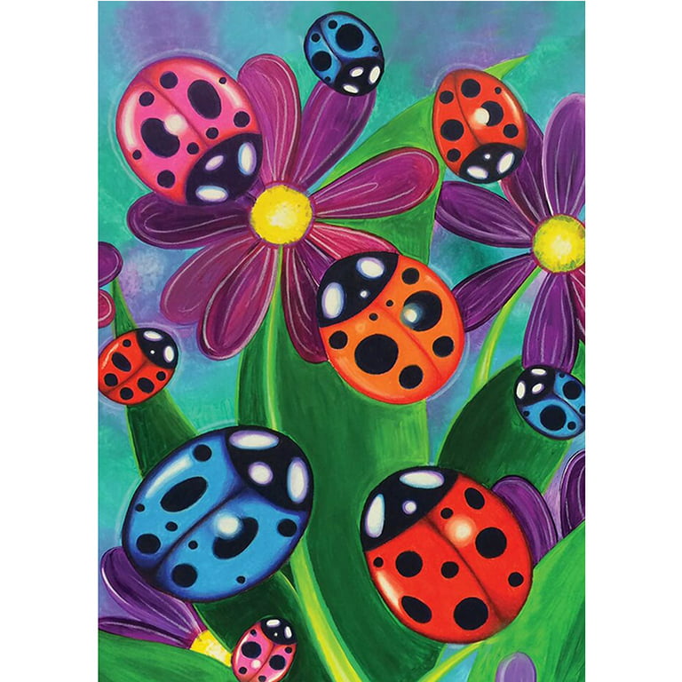 Diamond Painting Kits for Adults, DIY 5D Diamond Art Paint Ladybug Flower  by Number with Gem Art Drill Dotz Diamond Painting Kits for Kids for  Relaxation, Home Wall Décor 11.8x15.7in 