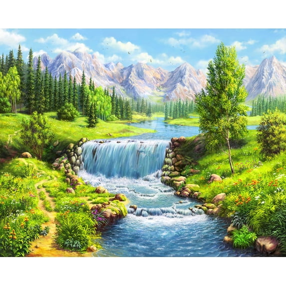 Diamond Painting Kits for Adults, DIY Full Drill Crystal Rhinestone Arts and Crafts, Gem Art Paints with Diamond Home Wall Decor Wall Painting 12x16inch A10