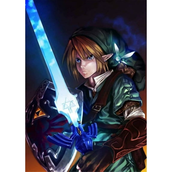 Diamond Painting Kits for Adults DIY Legend of Zelda Diamond Art 5D Paint with Diamonds Full Drill Gem Art Cross Stitch Arts Embroidery, Home Wall Decoration