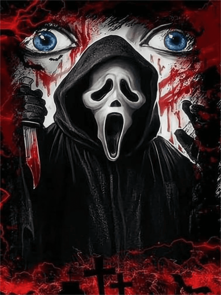 Diamond Painting Kits for Adults Halloween Scream DIY 5D Full Drill ...