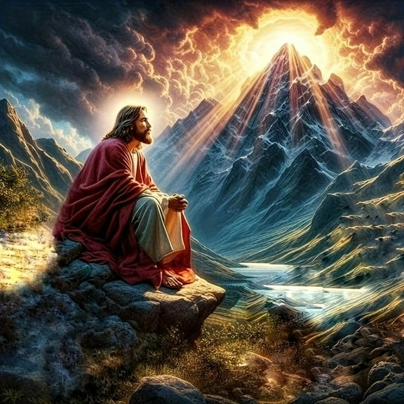 Diamond Painting Kits for Adults Jesus Theme Style Pattern Full Drill DIY Diamond Art for Adults Beginners Picture Art Crystal Painting for Home Wall Decor