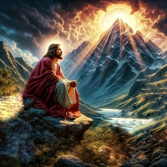 Diamond Painting Kits for Adults Jesus Theme Style Pattern Full Drill DIY Diamond Art for Adults Beginners Picture Art Crystal Painting for Home Wall Decor