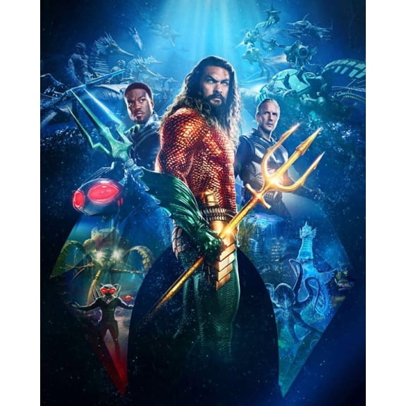 Diamond Painting Kits for Adults&Kids DIY 5D Aquaman Art Diamond Art Paint with Round Diamond Dots Full Drill Gem Diamond Art Kits for Home Wall Decor Gifts(12x16inch)