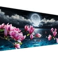 thumbnail image 1 of Diamond Painting Kits for Adults Lotus Flower Large Size 35×16 Inch 5D DIY Round Diamond Number Kits Crystal Rhinestone Diamond Embroidery Paintings Great for Home, Wall Decor Moon Flower, 1 of 5