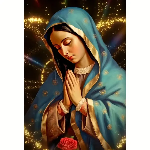 Diamond Painting Kits for Adults - Mary's Prayer Diamond Art Kits for Adults,Round 5D Gem Art Kits for Adult DIY Crafts Kits Gift Home Wall Decor Gifts