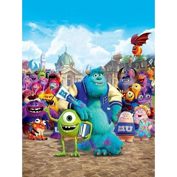 Diamond Painting Kits for Adults Monsters Inc Diamond Art Round Diamond Painting DIY 5D Sulley Full Drill Art Perfect for Relaxation and Home Wall Decor Gift(12x16inch)