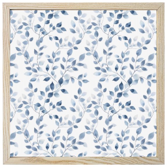 Diamond Painting Kits Blue Eucalyptus Leaf 5D Diamond Painting Dots Gem Craft Framed Canvas Watercolor Leaves Full Drill Diamond Art Paintings for Adults Beginners Living Room Wall Decor 12x12 Inch