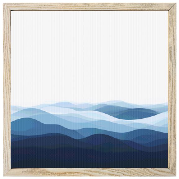 Diamond Painting Kits Blue Waves 5D Diamond Painting Dots Gem Craft Framed Canvas Ocean Spray Lines Full Drill Diamond Art Paintings for Adults Beginners Living Room Home Wall Decor 12x12 Inch