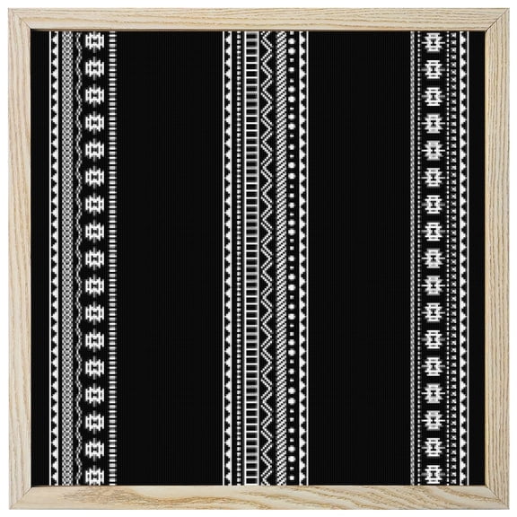 Diamond Painting Kits Boho Geometric 5D Diamond Painting Dots Gem Craft Framed Canvas Bohemian Abstract Art Tribal Black Full Drill Diamond Art Paintings for Living Room Wall Decor 12x12 Inch
