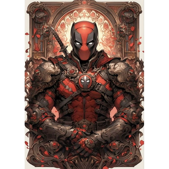 Diamond Painting Kits Deadpool 5D DIY Diamond Painting Art Kits for Kids Adults, Full Drill Round Diamond Gem Art Kit Painting, Perfect for Home Wall Decor, 12 x 16 inch