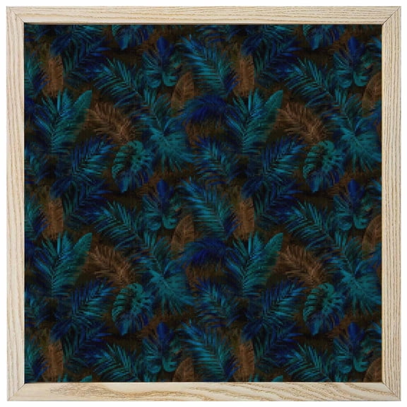Diamond Painting Kits Green Blue Palm Leaves 5D Diamond Painting Dots Gem Craft Framed Canvas Tropical Monstera Leaf Full Drill Diamond Art Paintings for Living Room Wall Decor 12x12 Inch