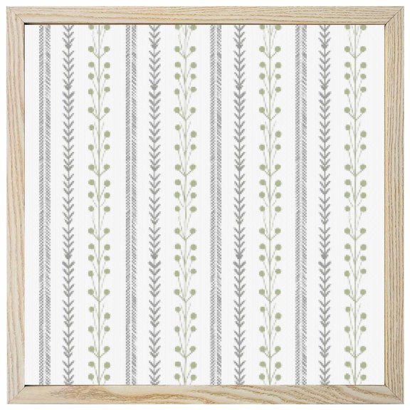 Diamond Painting Kits Green Leaves Lines 5D Diamond Painting Dots Gem Craft Framed Canvas Leaf Vines Stripes Full Drill Diamond Art Paintings for Adults Beginners Living Room Wall Decor 12x12 Inch