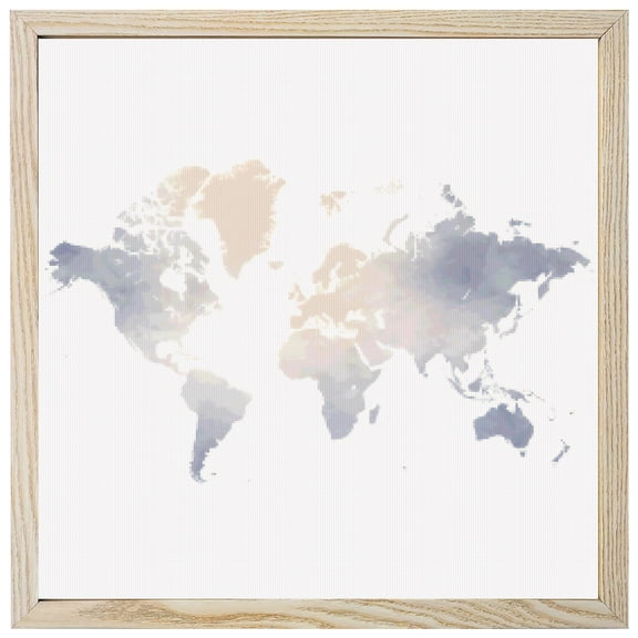 Diamond Painting Kits Maps Of The World 5D Diamond Painting Dots Gem Craft Framed Canvas Earth Tourism Full Drill Diamond Art Paintings for Adults Beginners Living Room Home Wall Decor 12x12 Inch