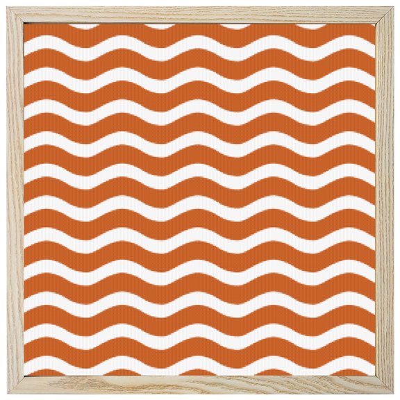 Diamond Painting Kits Orange Nautical Waves 5D Diamond Painting Dots Gem Craft Framed Canvas Lines Stripes Full Drill Diamond Art Paintings for Adults Beginners Living Room Wall Decor 12x12 Inch