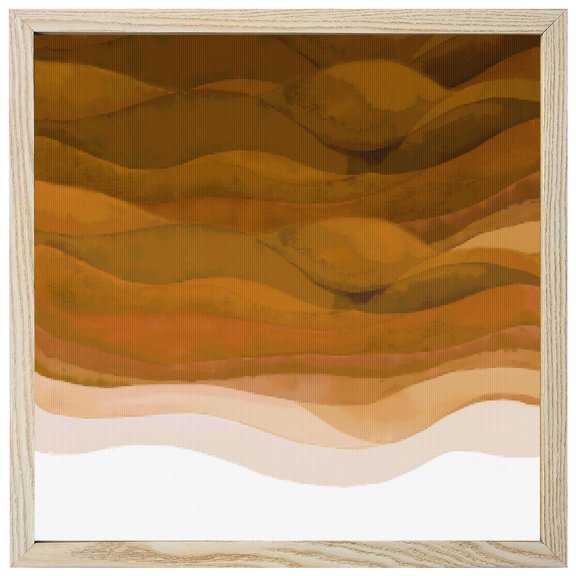 Diamond Painting Kits Orange Ocean Waves 5D Diamond Painting Dots Gem Craft Framed Canvas Gradient Abstract Art Full Drill Diamond Art Paintings for Living Room Wall Decor 12x12 Inch