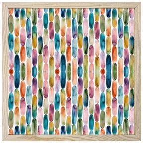 Diamond Painting Kits Rainbow Geometric Graphic 5D Diamond Painting Dots Gem Craft Framed Canvas Dotted Vertical Chains Full Drill Diamond Art Paintings for Living Room Wall Decor 12x12 Inch