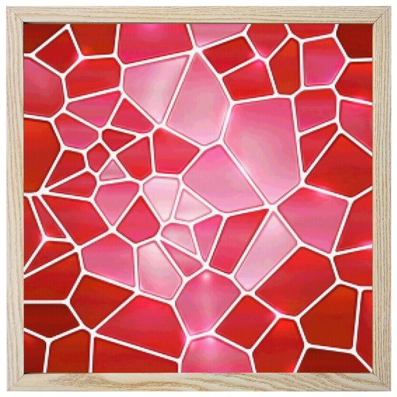 Diamond Painting Kits Red Ceramic Tiles 5D Diamond Painting Dots Gem Craft Framed Canvas Abstract Art Puzzles Structure Full Drill Diamond Art Paintings for Living Room Wall Decor 12x12 Inch