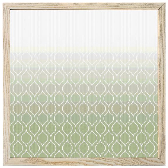 Diamond Painting Kits Sage Green Morocco 5D Diamond Painting Dots Gem Craft Framed Canvas Ombre Geometric Lines Pattern Full Drill Diamond Art Paintings for Living Room Wall Decor 12x12 Inch