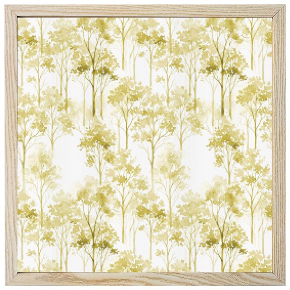 Diamond Painting Kits Watercolor Trees 5D Diamond Painting Dots Gem Craft Framed Canvas Yellow Leaves Forest Full Drill Diamond Art Paintings for Adults Beginners Living Room Wall Decor 12x12 Inch