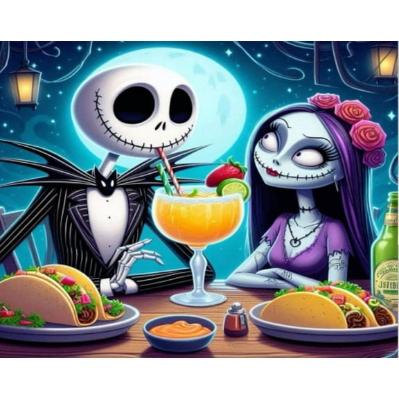 Diamond Painting Kits for Adults 5D The Nightmare Before Christmas Diamond Art DIY Cross Stitch Kit for Beginners with Pattern Home Decor 12" X 16"
