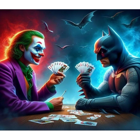 Diamond Painting Kits for Adults, Batman 5D DIY Diamond Art Kits Full Drill Diamond Dots for Gift Wall Decor and Relaxation Gem Arts 12x16 inch