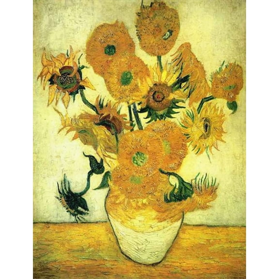 Diamond Painting Kits for Adults Beginner Kids, Van Gogh Sunflower Full Drills 5D Diamond Mosaic Paintings for Home Wall Dcor DIY Gift, 12''x16''